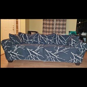 Couch Slipcovers with Throw Pillow Covers